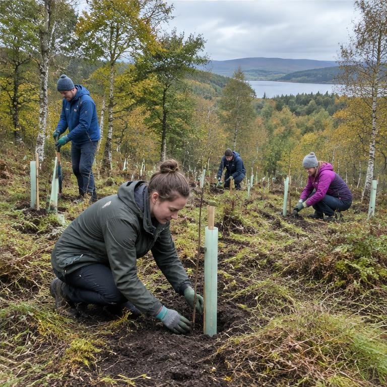 Volunteers restoring native Irish woodland